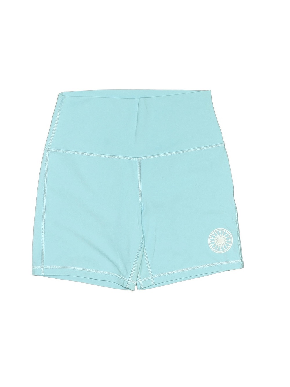 LULULEMON Align 6” Inseam High-Waist Light Cyan Teal Blue Bike Shorts Sz 6